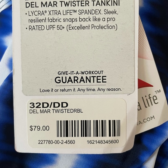 Athleta Del Mar Twister Tankini 32 D/DD - Picture 4 of 8